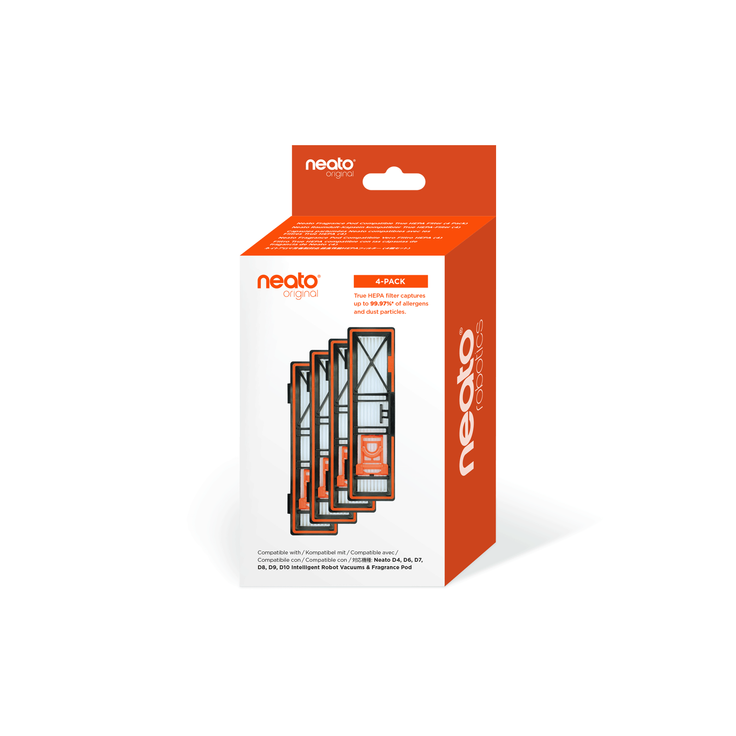 Neato Fragrance Pod-Compatible True HEPA Filters (4-Pack)